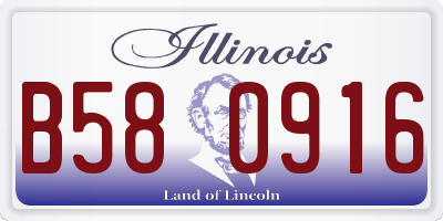 IL license plate B580916
