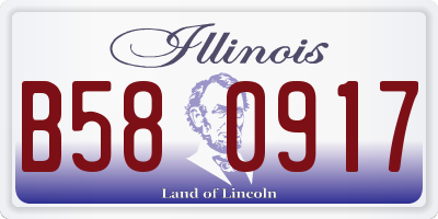 IL license plate B580917