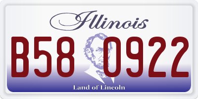 IL license plate B580922