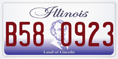 IL license plate B580923