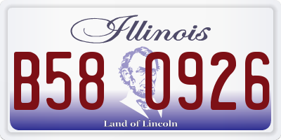 IL license plate B580926