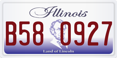IL license plate B580927