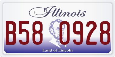 IL license plate B580928