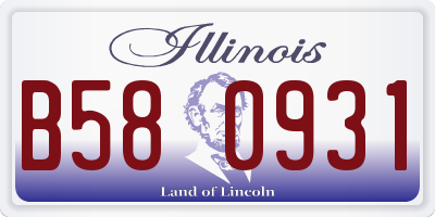 IL license plate B580931
