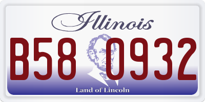 IL license plate B580932