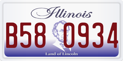 IL license plate B580934