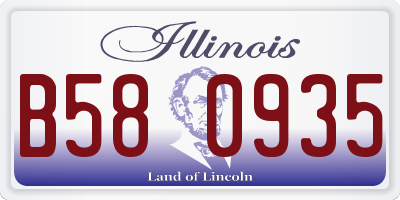 IL license plate B580935