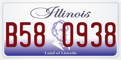 IL license plate B580938
