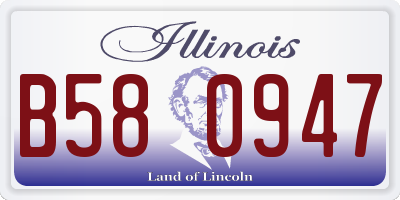 IL license plate B580947