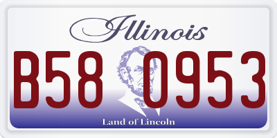 IL license plate B580953