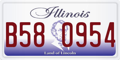 IL license plate B580954