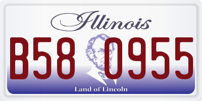 IL license plate B580955