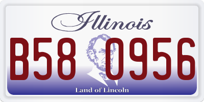 IL license plate B580956
