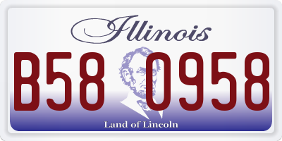 IL license plate B580958