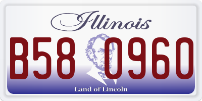 IL license plate B580960