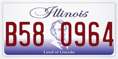 IL license plate B580964
