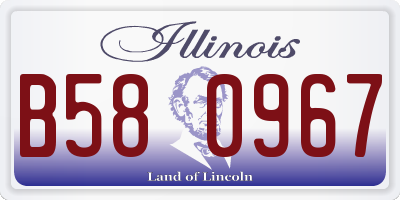 IL license plate B580967