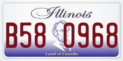 IL license plate B580968