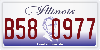 IL license plate B580977