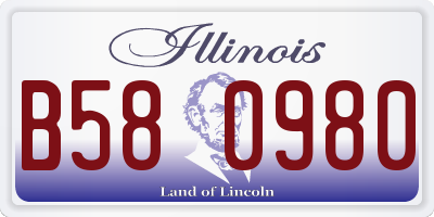 IL license plate B580980