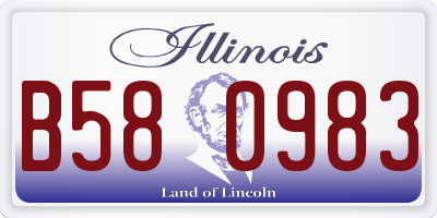 IL license plate B580983