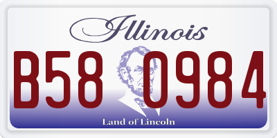 IL license plate B580984