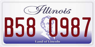 IL license plate B580987