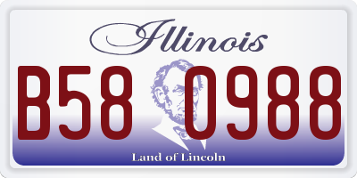 IL license plate B580988