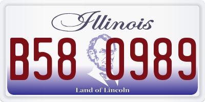 IL license plate B580989