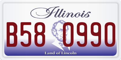 IL license plate B580990