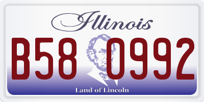 IL license plate B580992