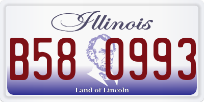 IL license plate B580993