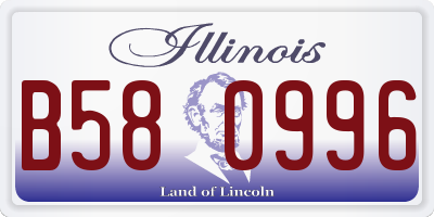 IL license plate B580996