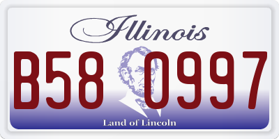 IL license plate B580997