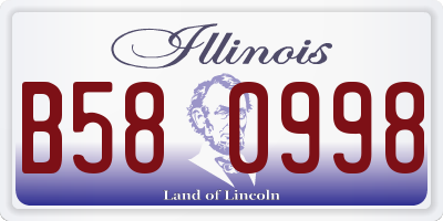 IL license plate B580998