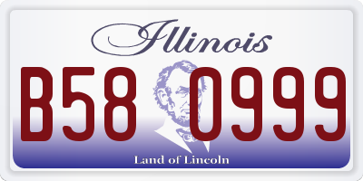 IL license plate B580999
