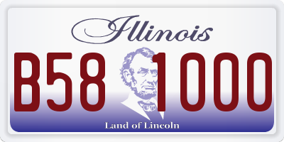 IL license plate B581000