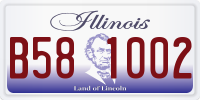 IL license plate B581002