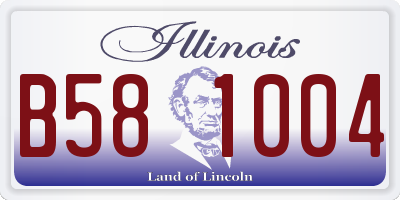 IL license plate B581004