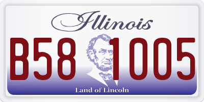 IL license plate B581005