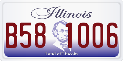 IL license plate B581006