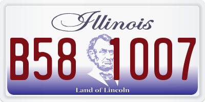IL license plate B581007