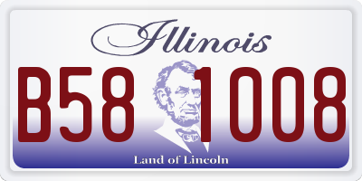 IL license plate B581008