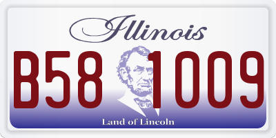 IL license plate B581009