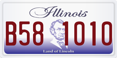 IL license plate B581010