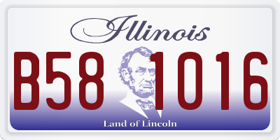 IL license plate B581016