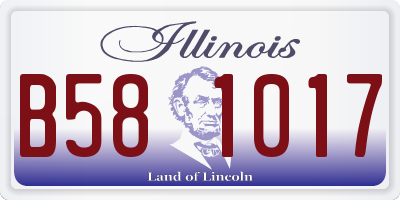 IL license plate B581017