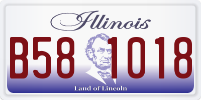 IL license plate B581018