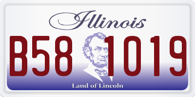 IL license plate B581019