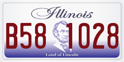 IL license plate B581028